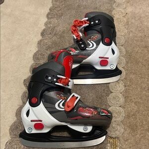 Disney Cars Adjustable size Kids Ice Skates - Black, Red, White